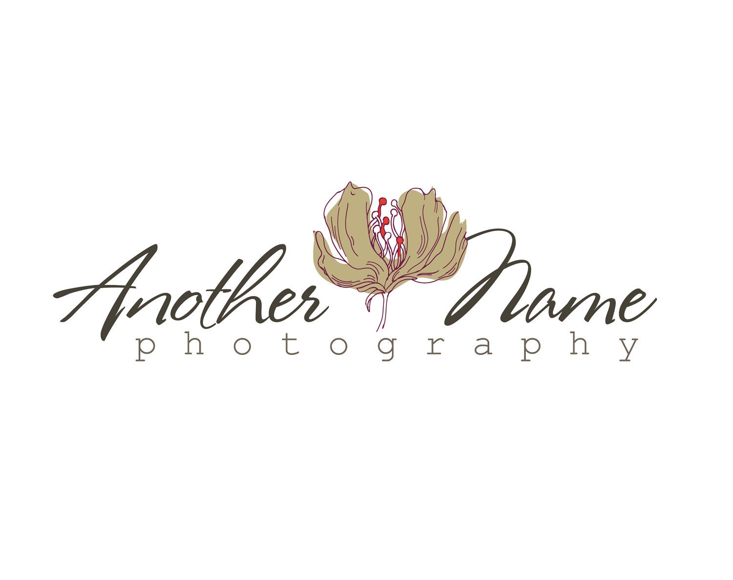  Photography  Logo  Watermark  Pre made for Photographer  Tan