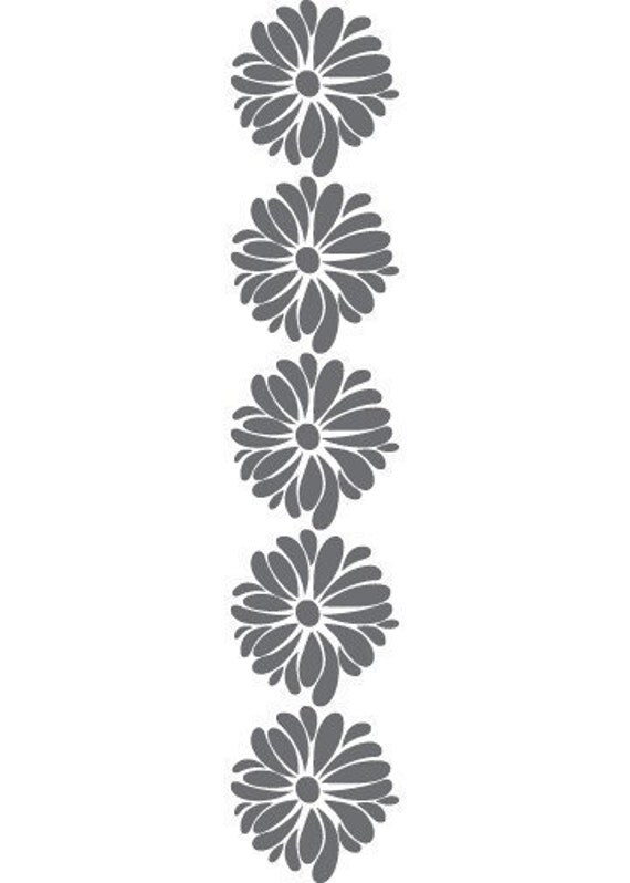 Vinyl Wall Sticker Decal Art Funky Flowers