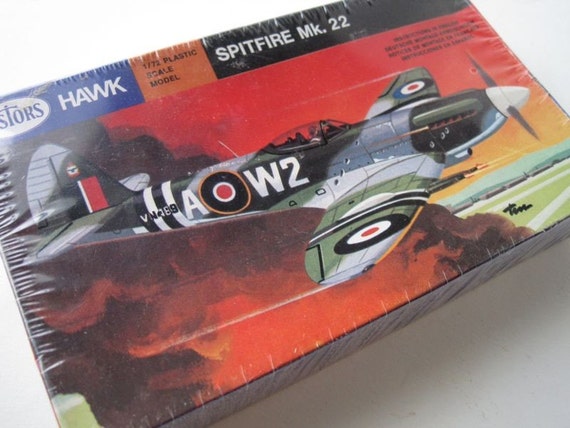 Testors Hawk Spitfire Mk22 Model Airplane Kit by WaveSong on Etsy