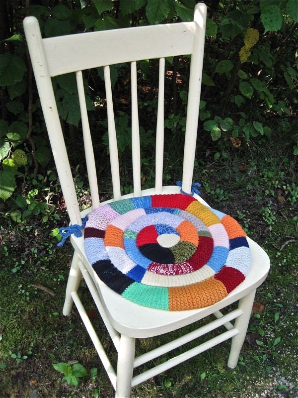 Knitted Chair Pad PDF Pattern DIY Rocking Chair Pad Pattern