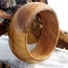 Gently Burnished Wide Bangle of Mahogany Wood