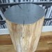 Silver Tree Stump Side Table