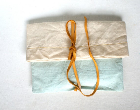 Items similar to Sea and leather folding pouch on Etsy
