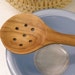 Round Spoon with Holes Cherry Wood
