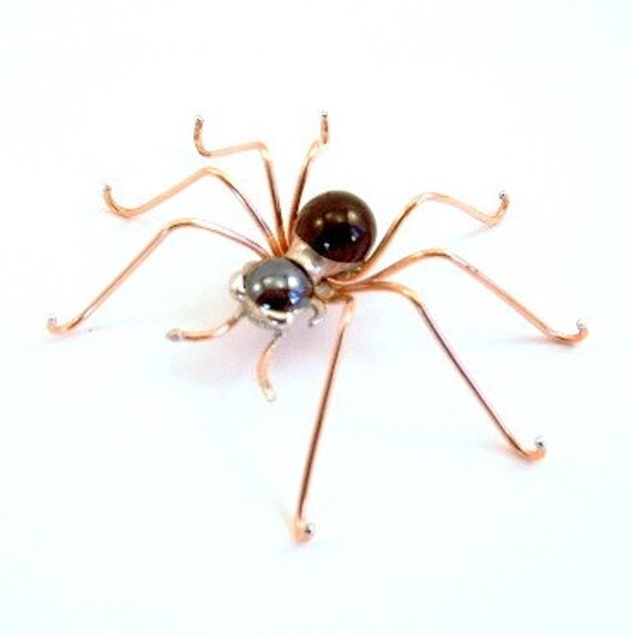 Copper Wire Art Arti J Medium Black Spider