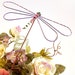 Pair Dragonfly Garden Stakes Handmade
