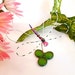 Small Handmade Dragonfly in Pink and White Perfect Gift for Entomologists and Bug Lovers
