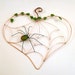 Handmade Heart Spider Web and Green Spider Sun Catcher
