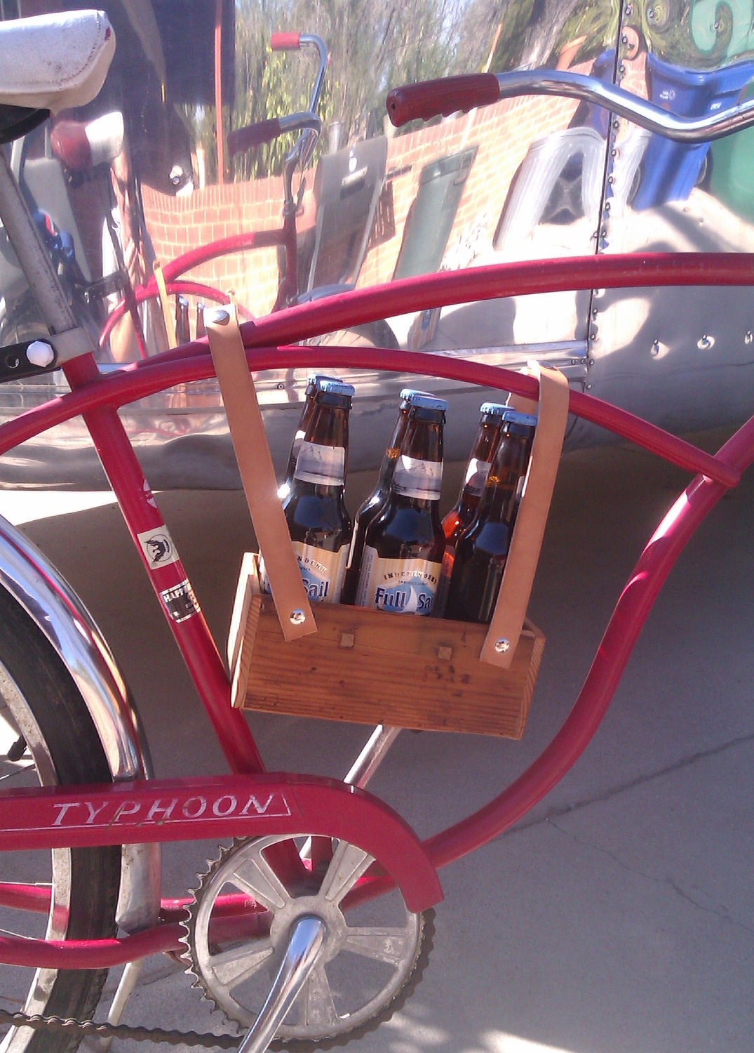 Rustic Beer Bicycle Carrier by gordonscott on Etsy