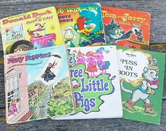 Vintage Children's Books Mary Poppins Three Little Pigs Chip N Dale ...