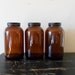 18% off sale vintage midcentury amber glass jars / halloween / storage / organization / apothecary