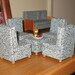 1:12 Dollhouse Miniature Sofa, 4 chairs & Ottoman