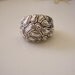 HUGE VINTAGE STERLING SILVER AMOEBA RING SIZE 8