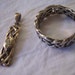 Vintage Sterling silver Woven Peridot Bar Pendant and Sterling Silver Woven Ring size 6 1/4 Set