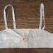 Vintage Silk Flapper Bra Lingerie Undergarment with Lace and Ribbon Art Work Bride Bridal