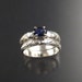 Iolite wedding set, Sterling Silver Ring Set, any size, Blue Natural Gemstone