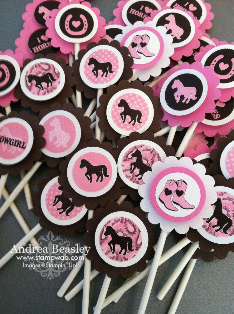 Cowgirl Cupcake Toppers 12 by stampwab on Etsy