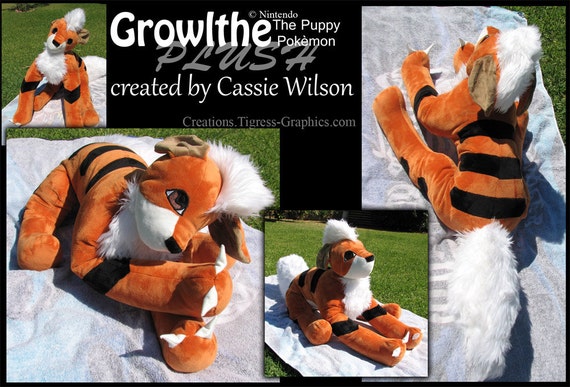 life size growlithe plush