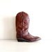 vintage cowboy boots : men's brown leather boots by Dan Post