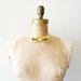 vintage bow tie - 1950s yellow squiggle / 50s clip on bow tie