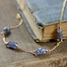 Tanzanite Necklace, 14k Gold Filled Wire Wrapped Chain - Lavender Royal Beauty