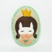 Carnival Princess - rabbit disguise - felt pin