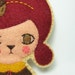 SALE Squirrel girl felt pin