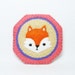 SALE Miniature fox portrait felt pin