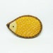 SALE Friendly hedgehog felt pin - small size - made to order