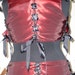 Your Size Burgundy Taffeta Underbust Corset Style Vest and Matching Corset Style Belt REAL Plus Sizes Available Women