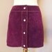 Rich 1960s Vintage Purple Go Go Skirt With White Snap Buttons