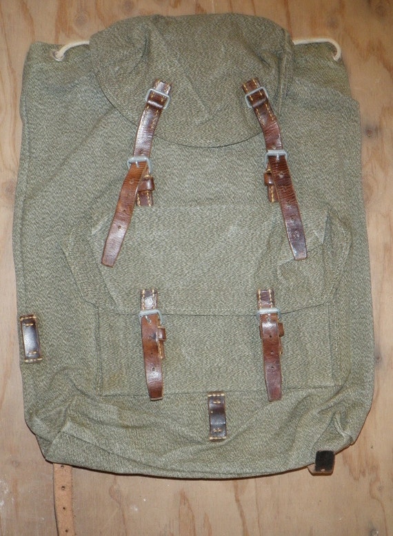 Swiss Army BACKPACK vintage rucksack military SURPLUS heavy