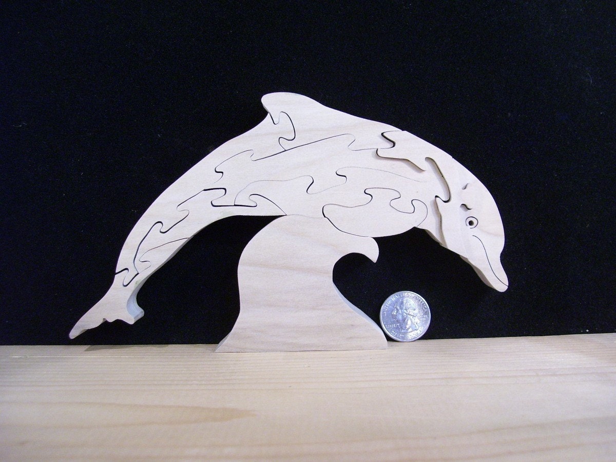 Wooden Dolphin Puzzle