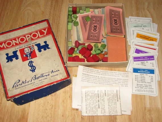 antique monopoly game pieces