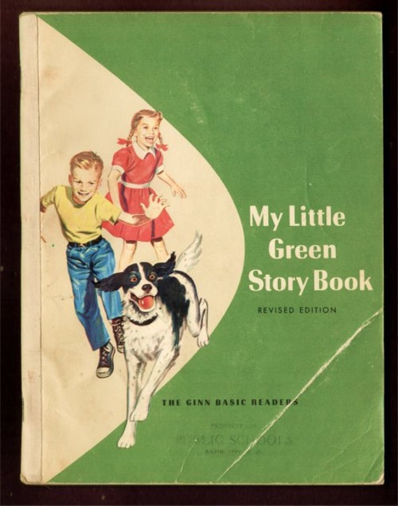 1961 My Little Green Story Book 2nd preprimer basic reader