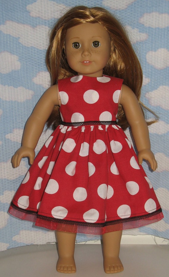 Red Polka Dot Dress for American Girl Doll