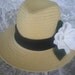 Women's straw fedora with gardenia -Treasury item -women's fedora hat - Summer beach hat