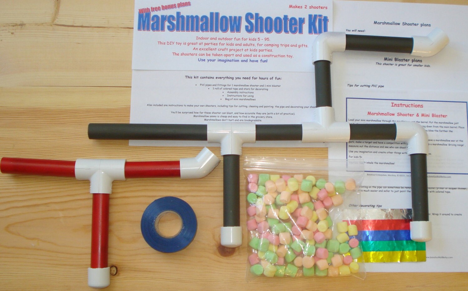 Marshmallow Shooter Kit with Plans