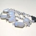 Chunky Rainbow Moonstone Necklace Blue Flash Moonstone Sterling Silver Hand Wire Wrapped
