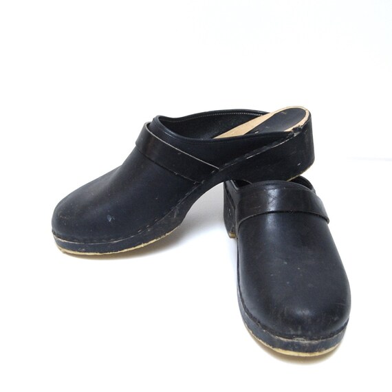 NORWEGIAN CLOGS slip on leather footwear mens 11 euro 45