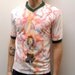 TIE DYE the real stuff v-neck RINGER t-shirt