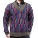CABLE KNIT multicolor thick WOOL sweater