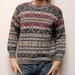 NATIVE AMERICAN thick knit wool sweater made in ITALY