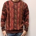 COOGI style medium ABSTRACT design knit sweater