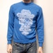 METAPHYSICAL cozy blue 80s SOUTHWEST long sleeve sweatshirt made in usa