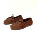 mens size 9 MOCCASINS dark brown 80s MINNETONKA leather loafers
