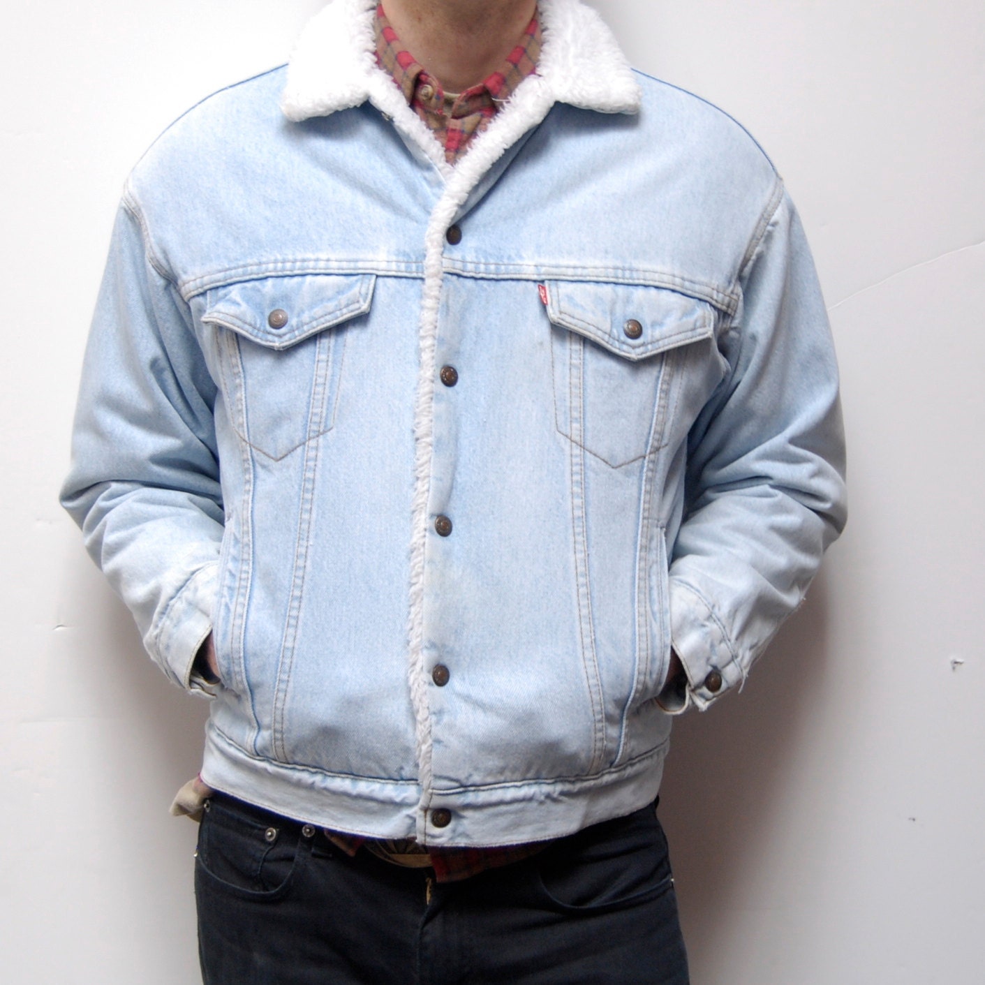 LEVIS SHERPA lined light blue DENIM jacket1411 x 1411