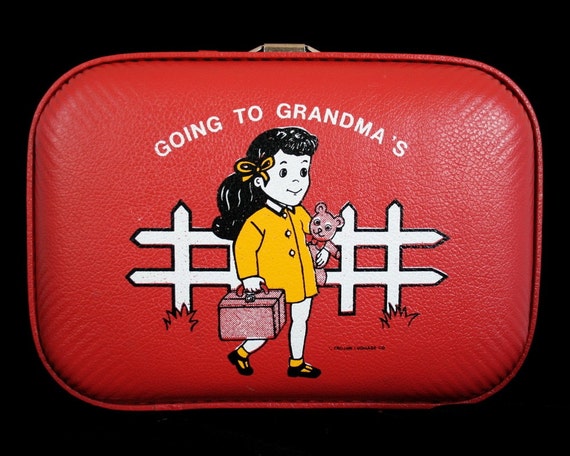 child suitcase going to grandma's