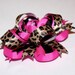 SALE...10% by liking Lebelle Boutique on Facebook...4" Valentine's Day Cheetah Leopard Fuchsia Pink Black Stacked Hair Bow