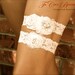 Bridal Garter Set- Chica Luxe Series- Ivory/Champagne